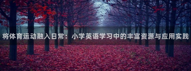 中欧体育全站app：将体育运动融入日常：小学英语学习中的丰富资源与应用实践